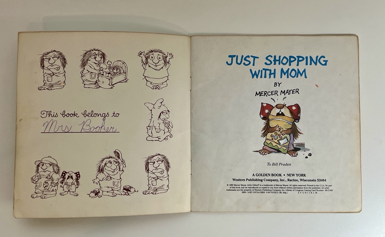 Vintage 1994 “Just Shopping With Mom” Little Critter Mercer Mayer Paperback Book