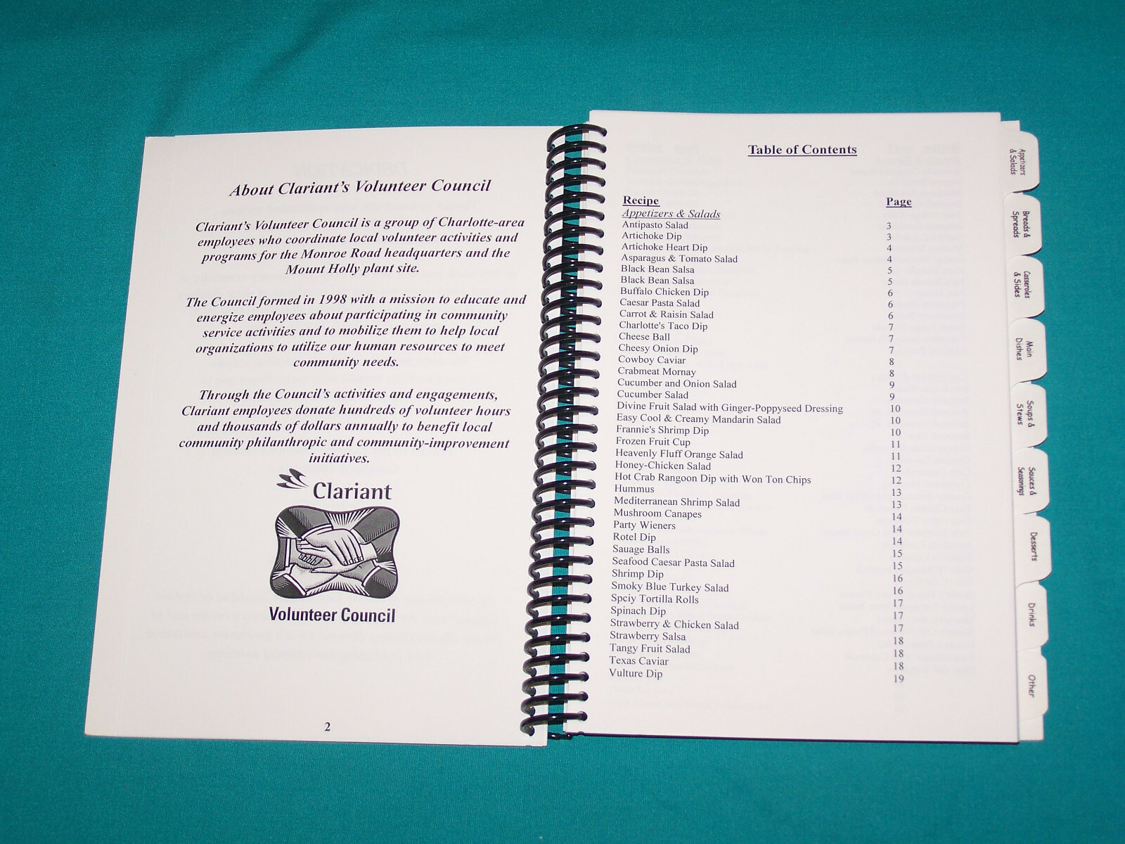Clariant Employees Charlotte NC Cookbook 2010 Ronald McDonald House