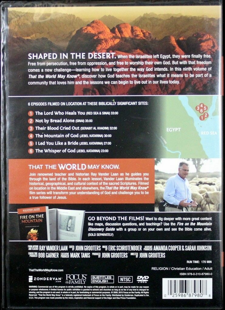 Faith Lessons Volume 9 Fire On The Mountain by Ray Vander Laan Six Lessons