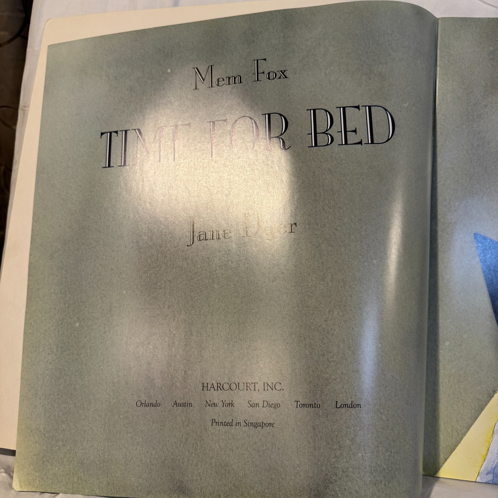 Time for Bed (Big Book Edition) by Fox Mem Dyer Jane (1997-02-01) Paperback