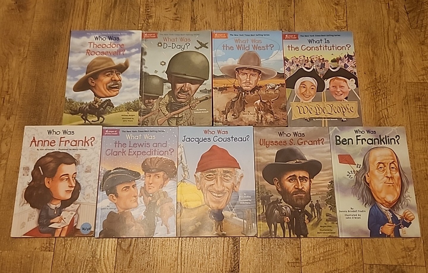 WhoHQ Book Lot of 9. Who What Where Is Was (Mostly American History) Paperback