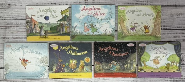 Angelina Ballerina by Katherine Holabird Lot of 7 Hardcover Books w/ Dustjackets