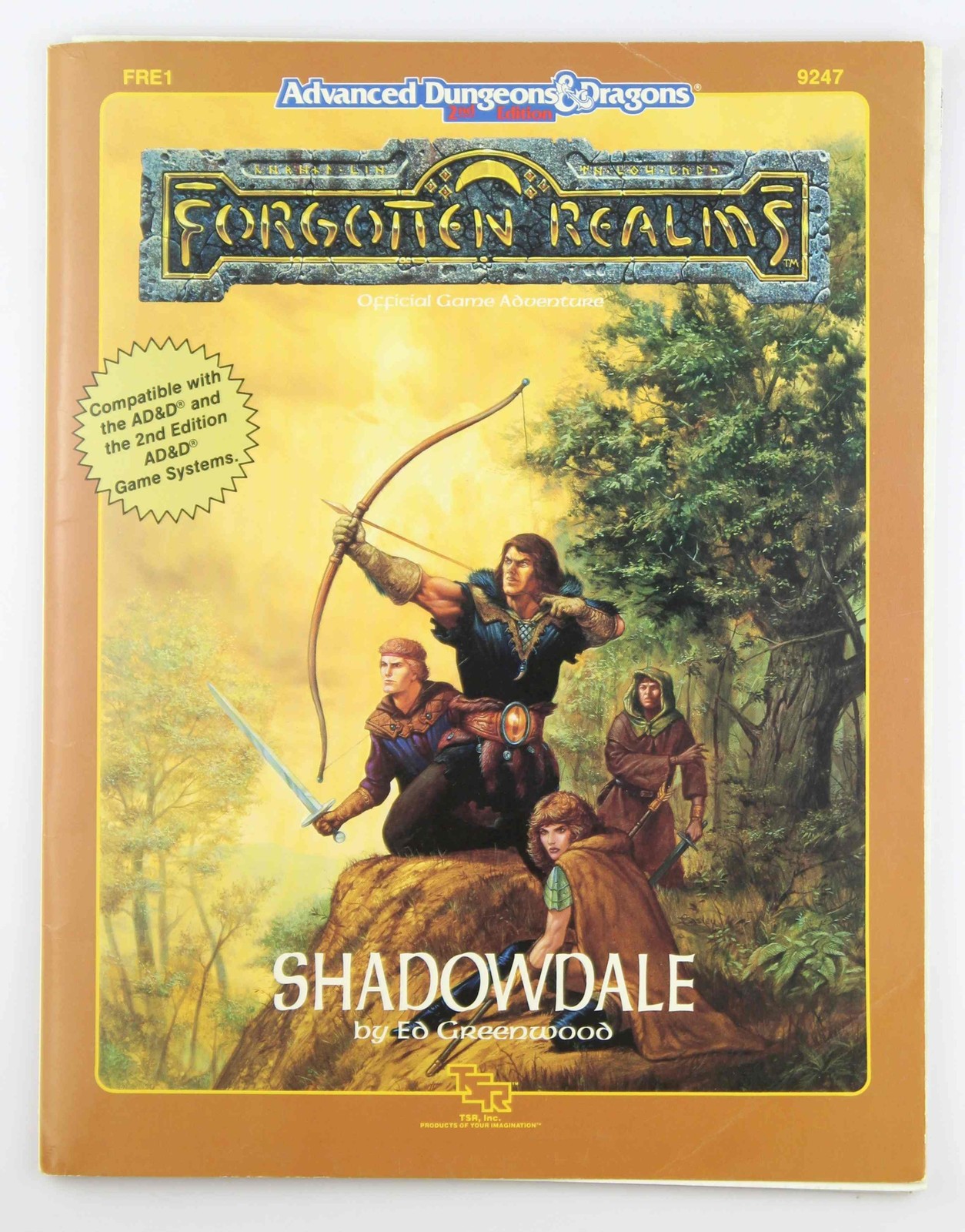 AD&D 2e Shadowdale Forgotten Realms w/Map Ed Greenwood ORIGINAL
