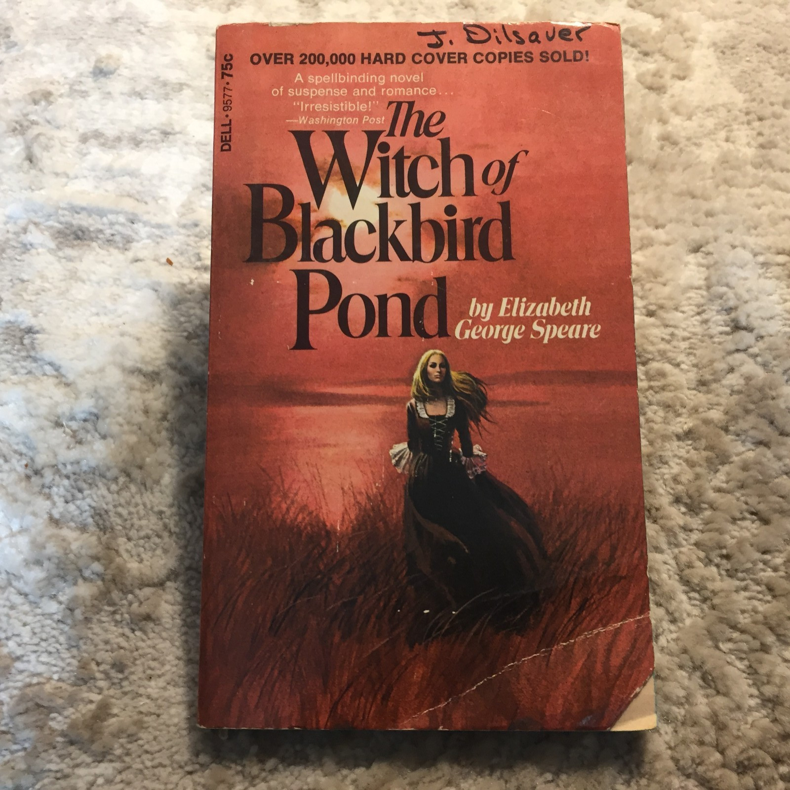 The Witch Of Blackbird Pond Elizabeth George Speare 1973 Dell Quaker Persecution