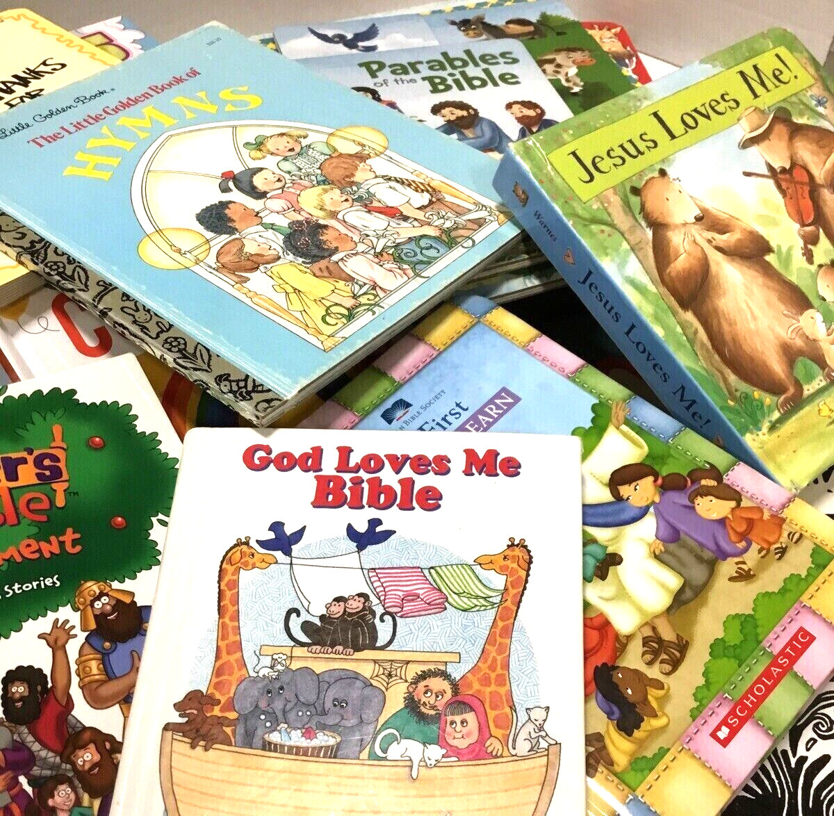 Lot 8 Christian Child Prayer Bible Jesus Story or Board Book Religion RANDOM MIX