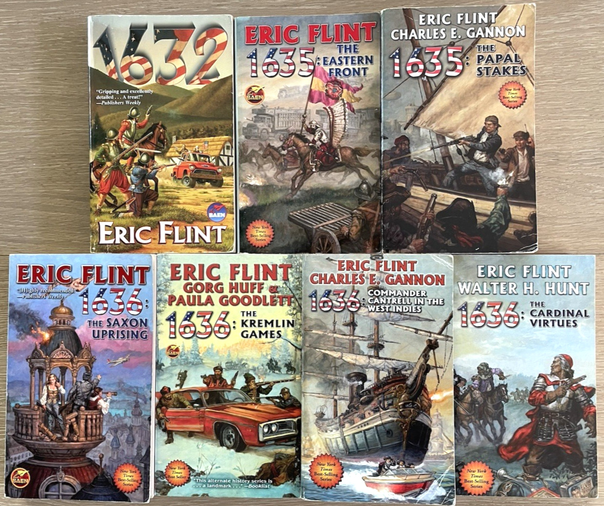 Eric Flint BAEN Science Fiction Paperback Novels Lot of 7 Books ~ Ring Of Fire