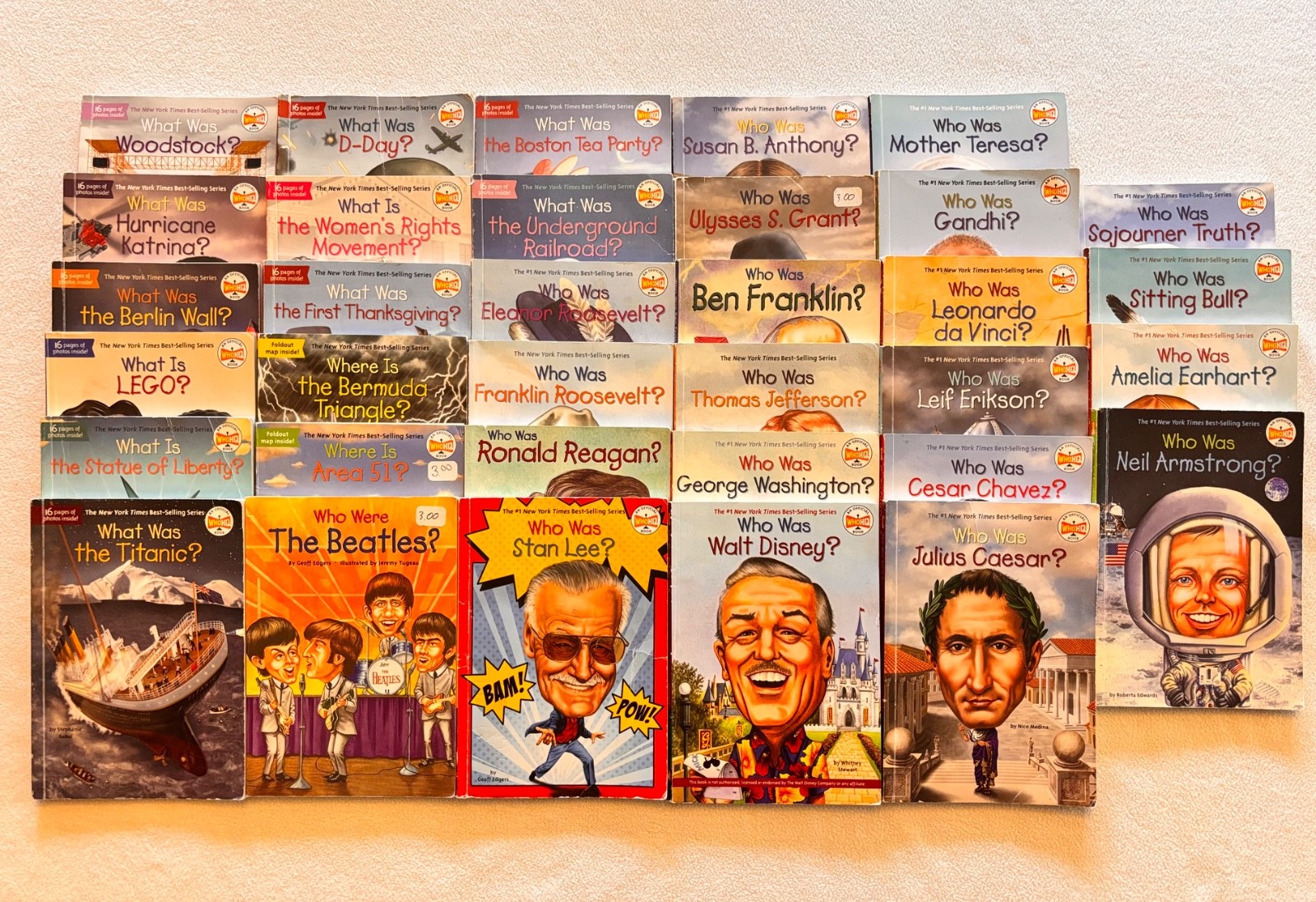 Lot Of 34 Who Was/ What Was/ Where Is /Who is HQ Non Fiction Paperback Books