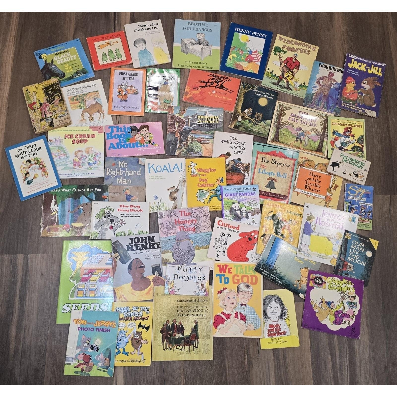 46 Vintage 50s 60s 70s 80s 90s Childrens Kids Mixed Books Lot Animals School Dog