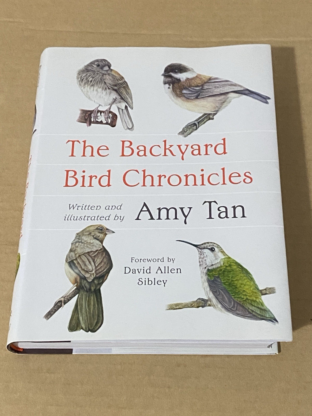 Backyard Bird Chronicles by Amy Tan 2024 Signed First Edition & Postcard