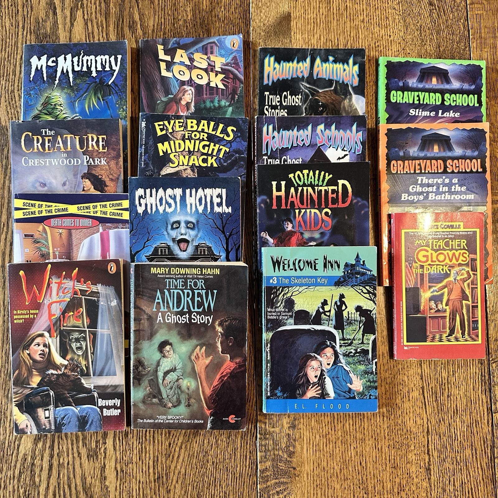 90s Horror Sci Fi YA Paperback Book Lot 15 Juvenile Fiction Graveyard School