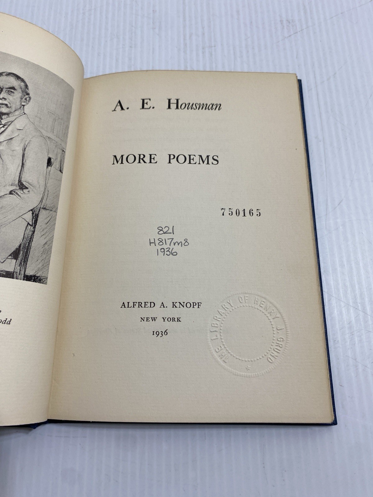 VTG 1936 ALFRED A. KNOFF MORE POEMS HC BOOK