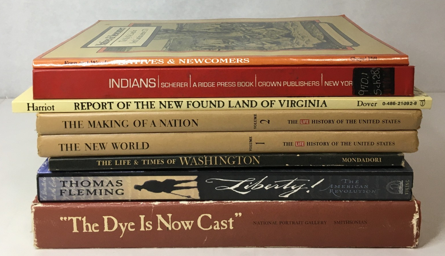 Lot of 8 Books – Early US History – Indians Colonies Revolution Washington