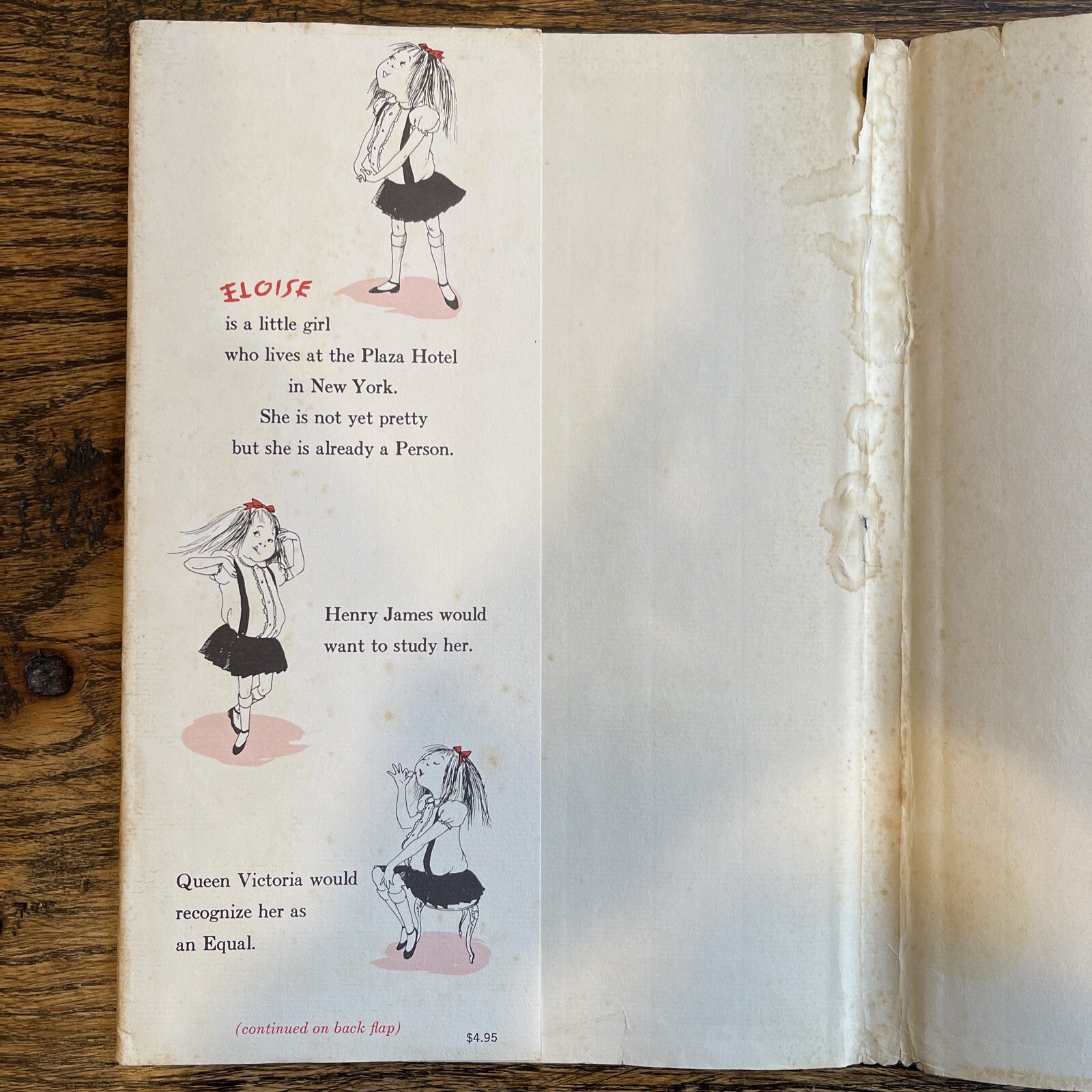 ELOISE HC DJ 13th Printg book Kay Thompson Hilary Knight signed by Plaza hostess