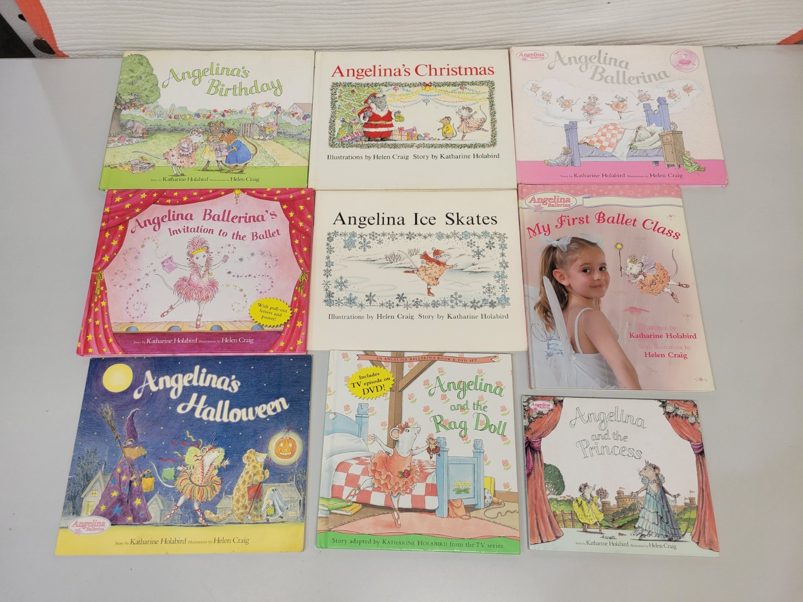 Lot of 24 Angelina Ballerina Paperback and Hardcover Books by Katharine Holabird