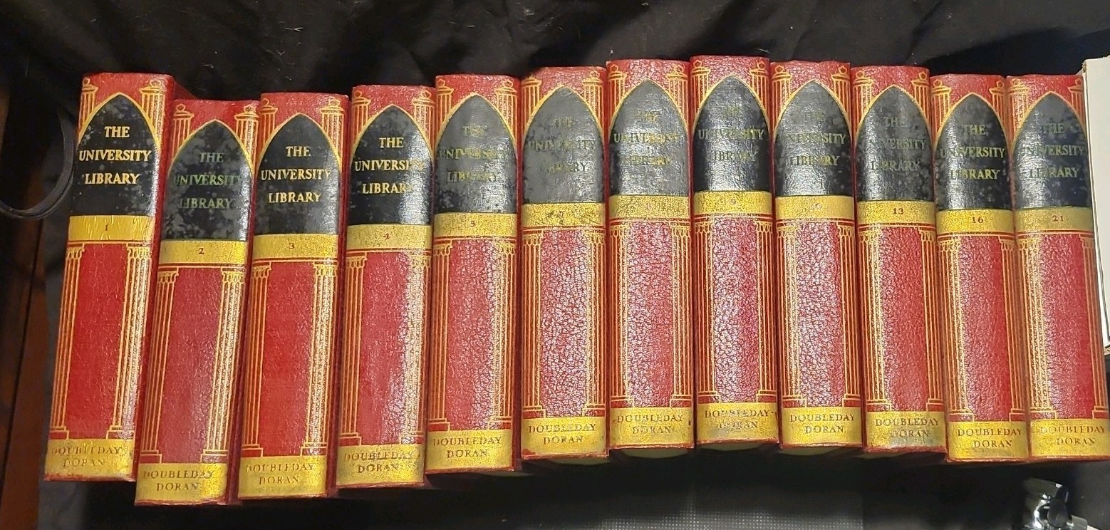 1936 The University Library books 1-5, 7-10 ,13,16,21