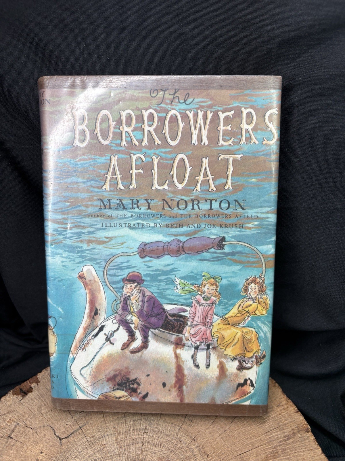 Mary Norton The Borrowers Afloat 1959 Hardcover Illustrated DJ Ex Libris