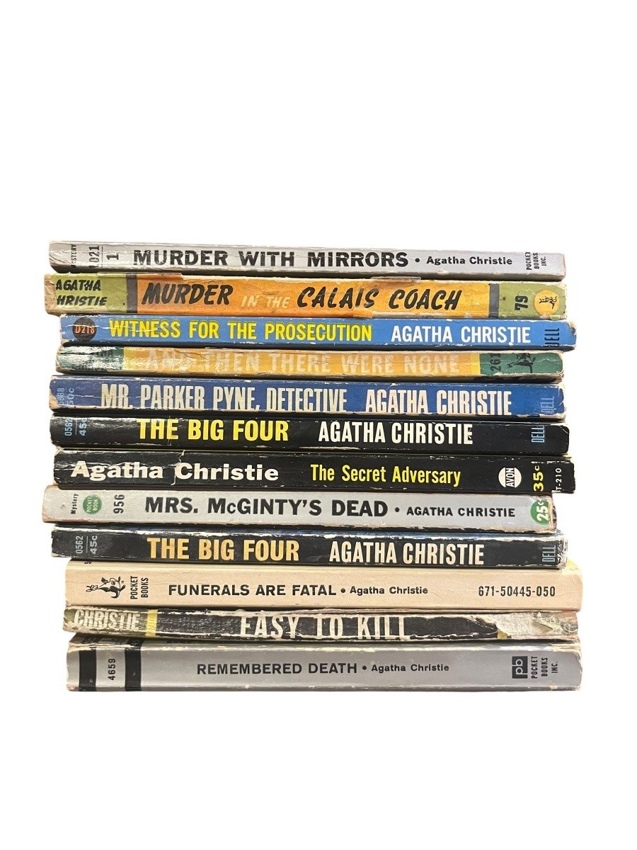 Lot of 12 Agatha Christie Vintage Paperback Mystery Books Poirot Marple
