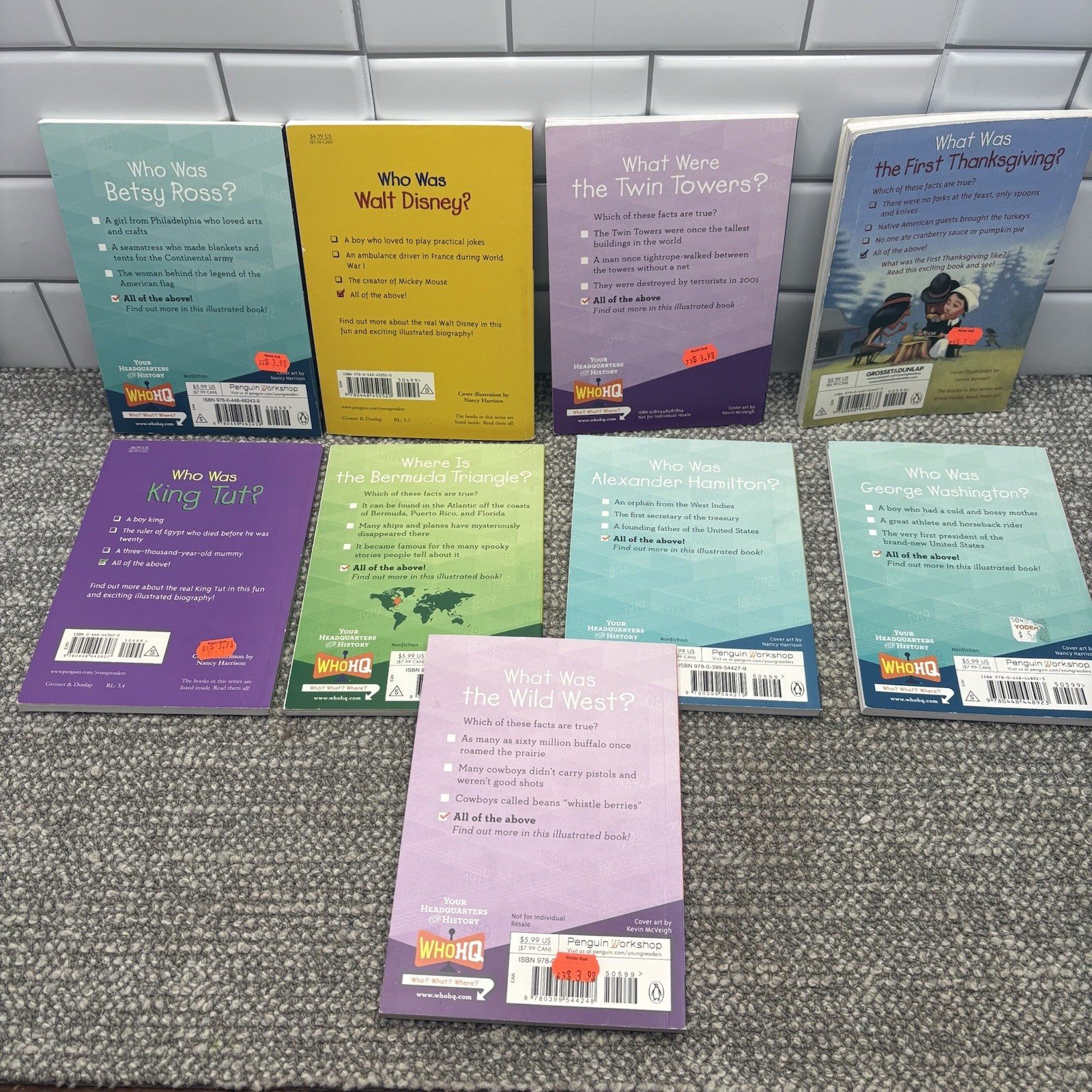 Who What Where Nonfiction Book Lot Classroom Homeschool Literacy Upper Elem