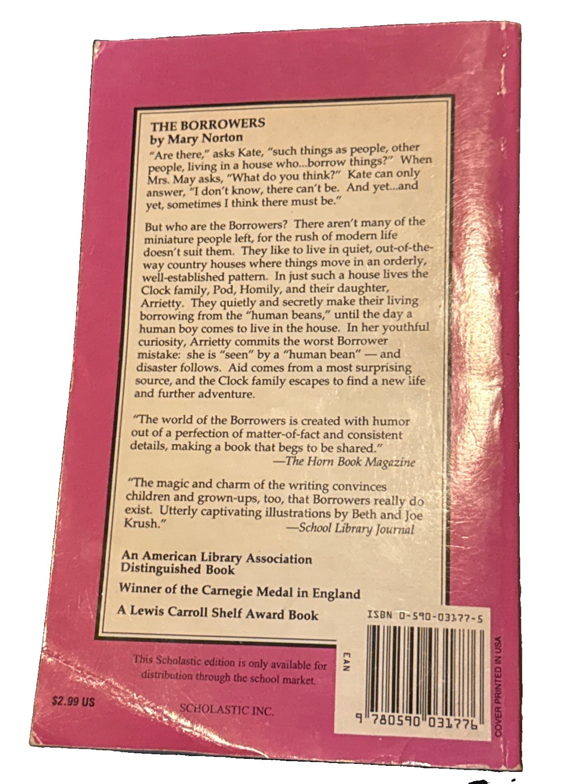The Borrowers – Mass Market Paperback By Mary Norton – GOOD