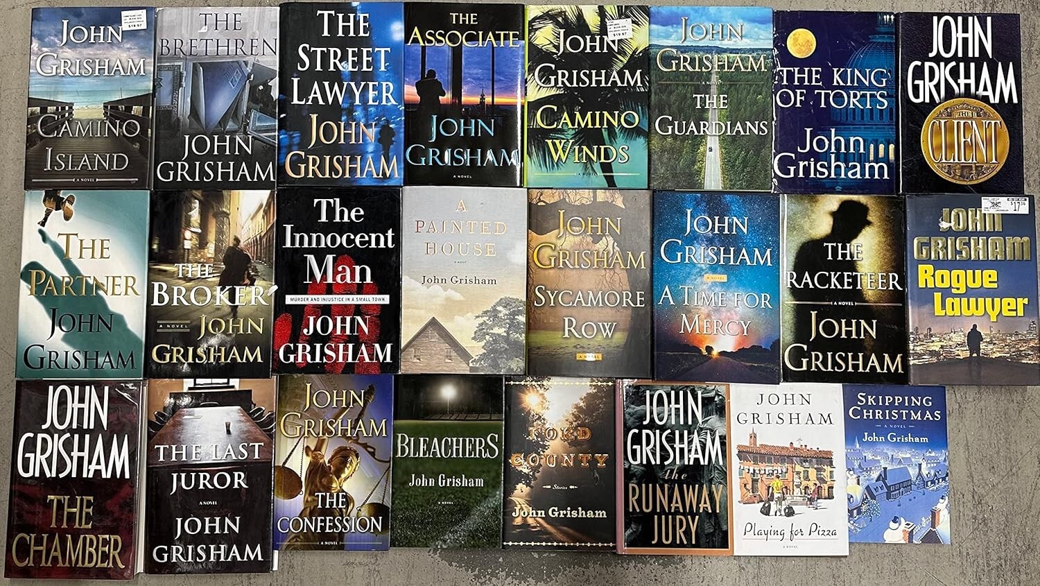 Complete Collection Set John Grisham Hardcover Thriller Novel Lot 24 Book Set