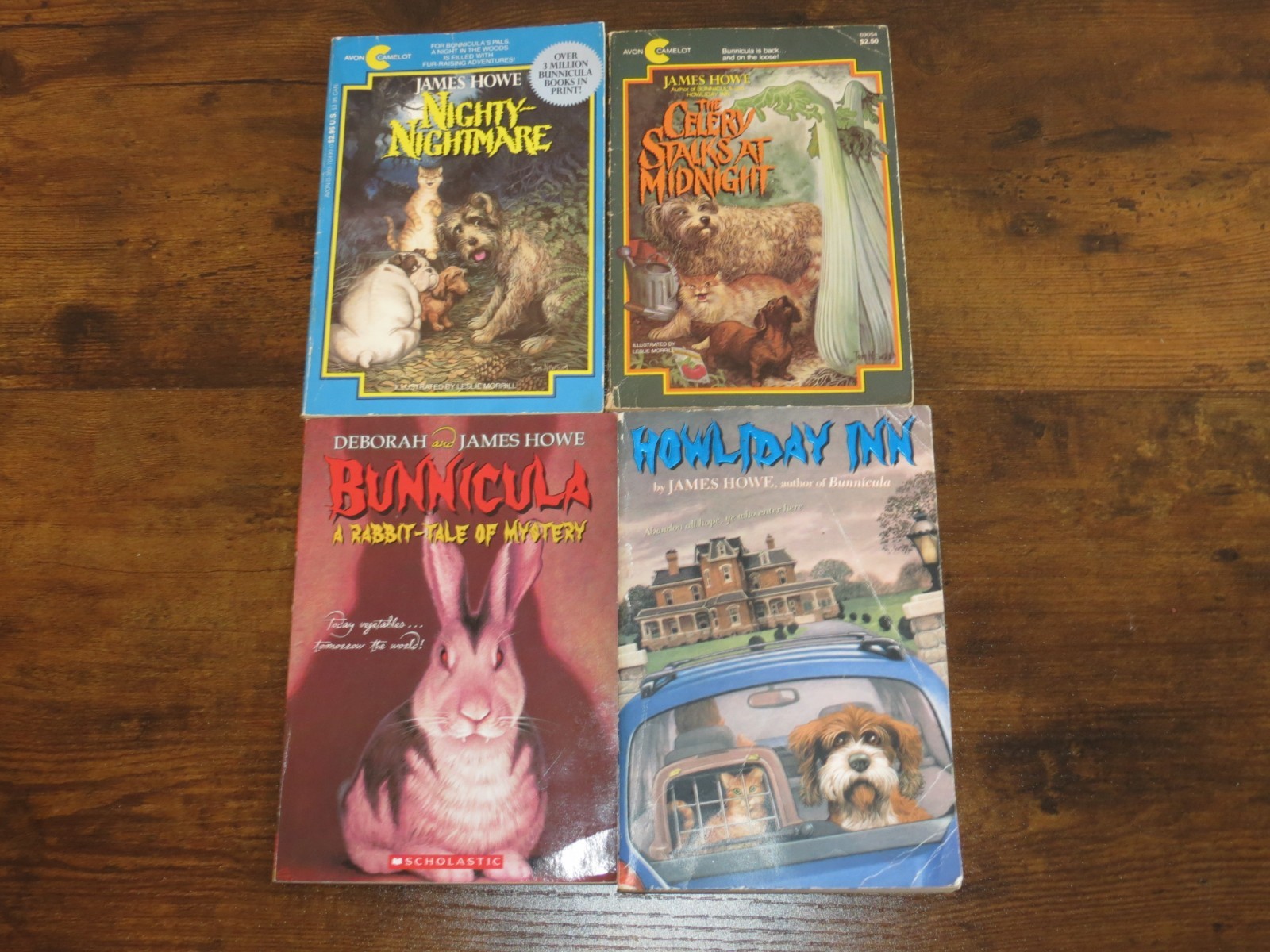 James Howe Bunnicula Book Lot 4 1980/00s Howliday Inn Celery Stalks at Midnight