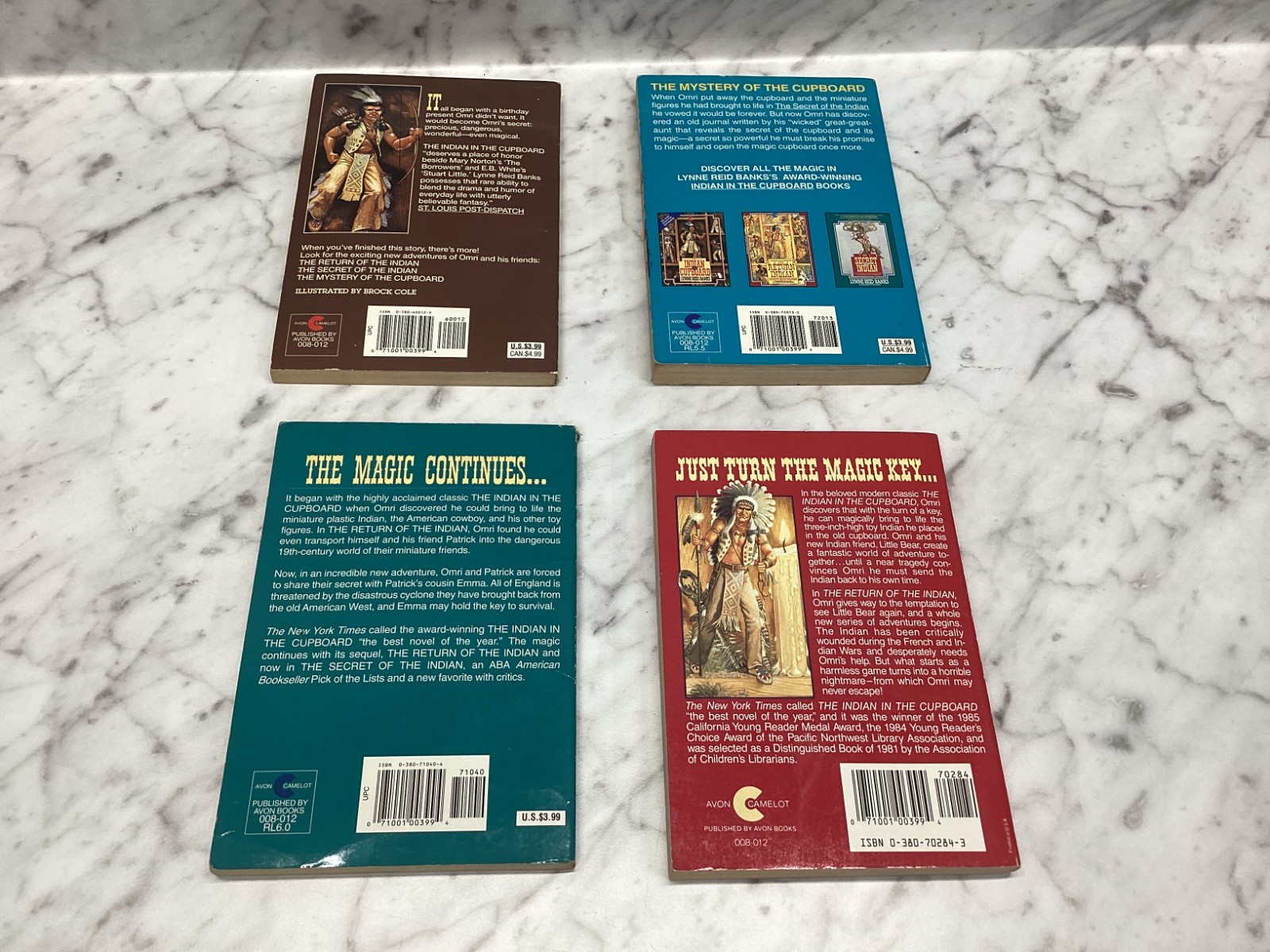 INDIAN IN THE CUPBOARD Books 1-4 Lynne Reid Banks Secret Mystery Return