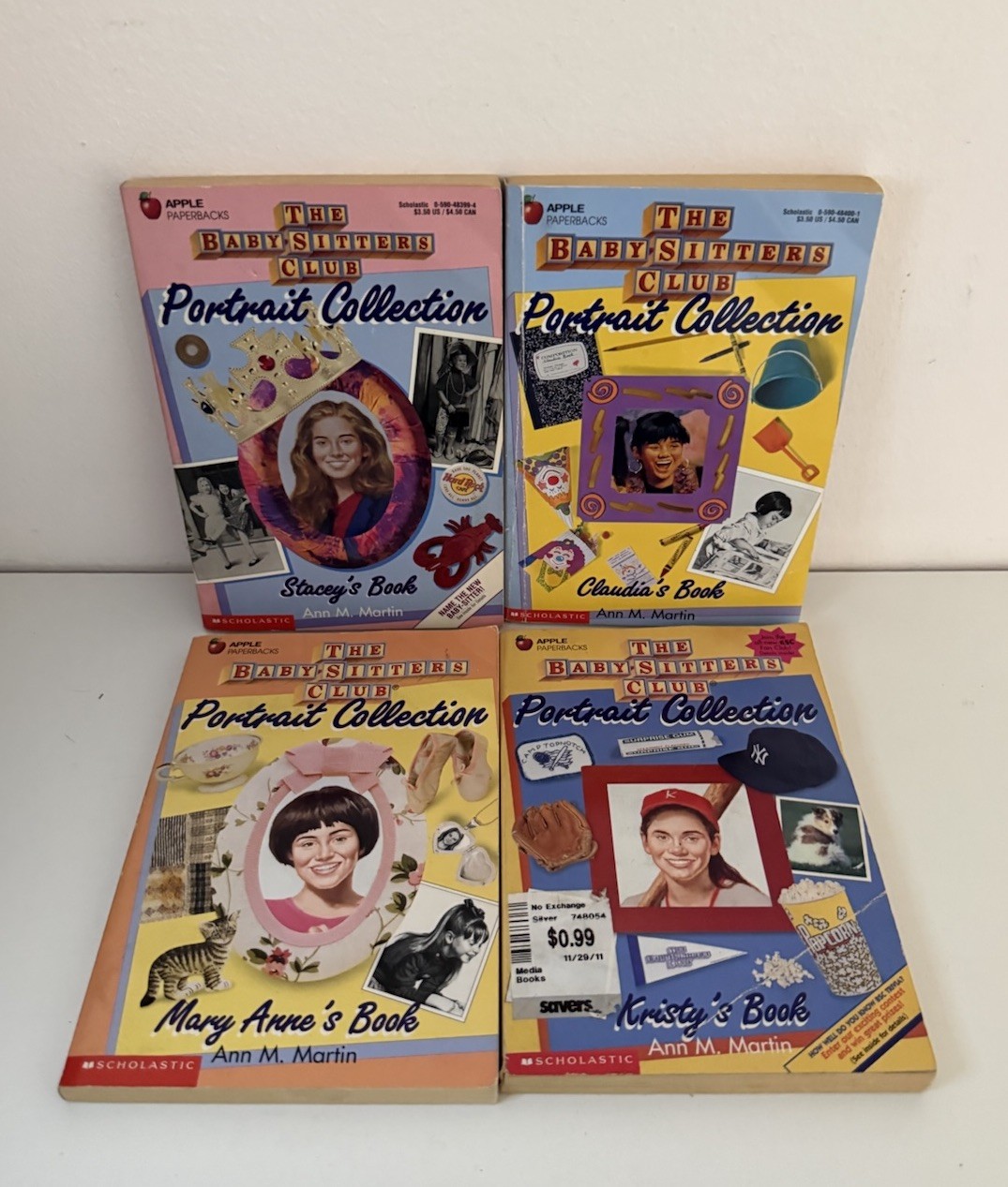 Vintage The Babysitters Club PORTRAIT COLLECTION 4 Books Kristy Stacey Claudia