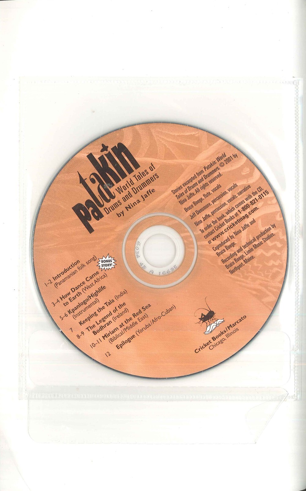 Patakin World Tales Of Drums And Drummers w CD 2006 Jaffe Inuit Ireland Ghana