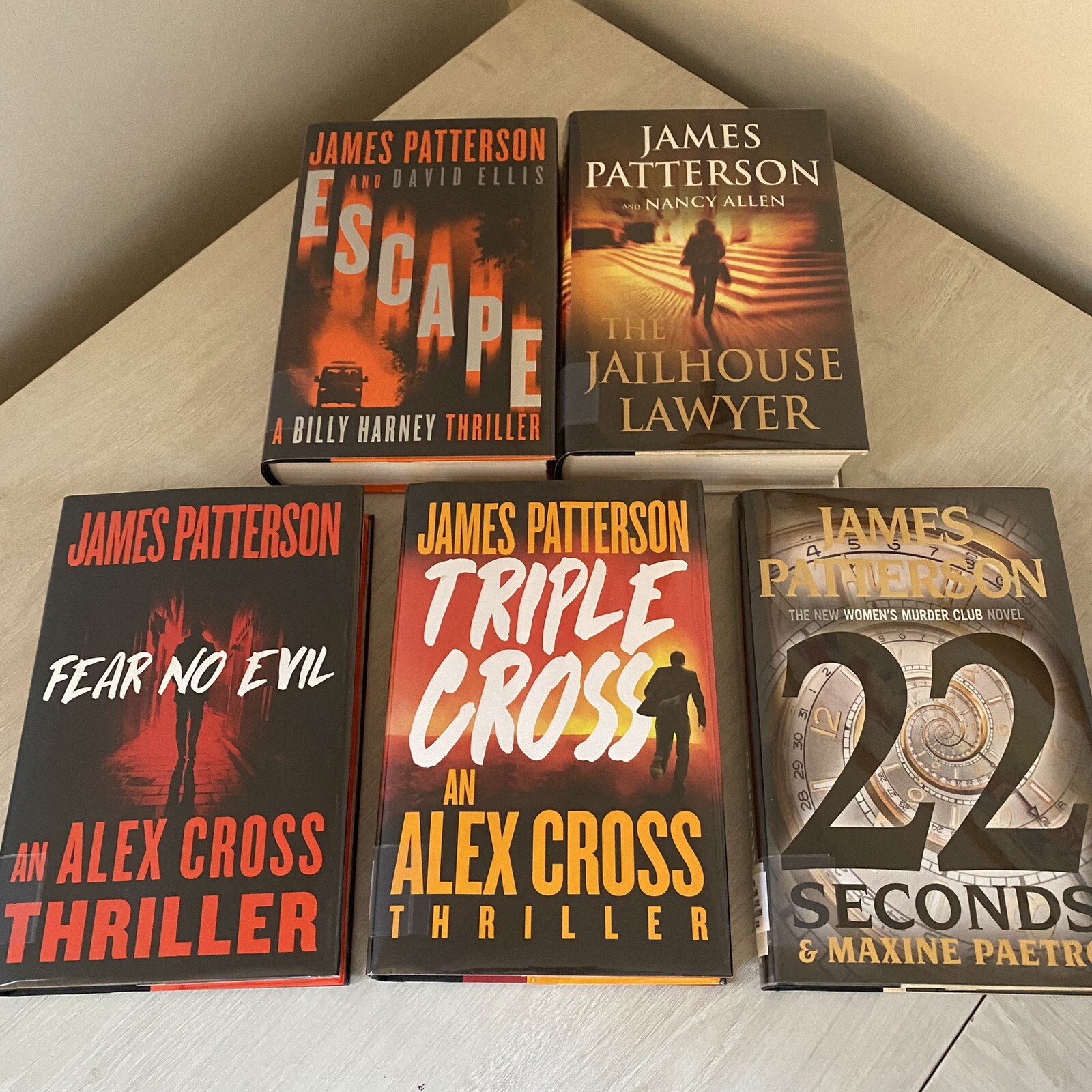 James Patterson Ex-Library Hardcover Lot 5 Alex Cross & Thrillers Bundle