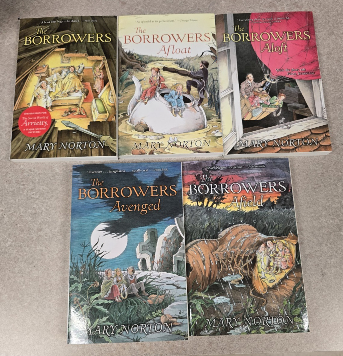 Complete Series Set BORROWERS 1-5 Mary Norton Lot