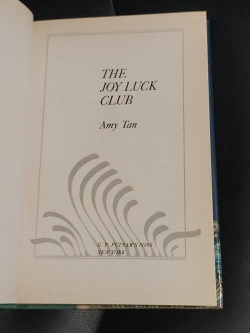 Amy Tan Joy Luck Club Putnam Adult Hardcover Very Good- / Very Good Condition