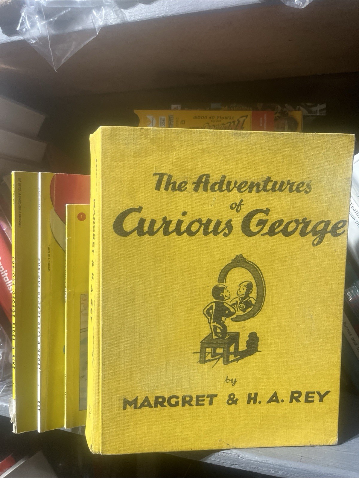 The Complete Adventures of Curious George + The Stars 1962 DJ HA Rey HC Book Lot