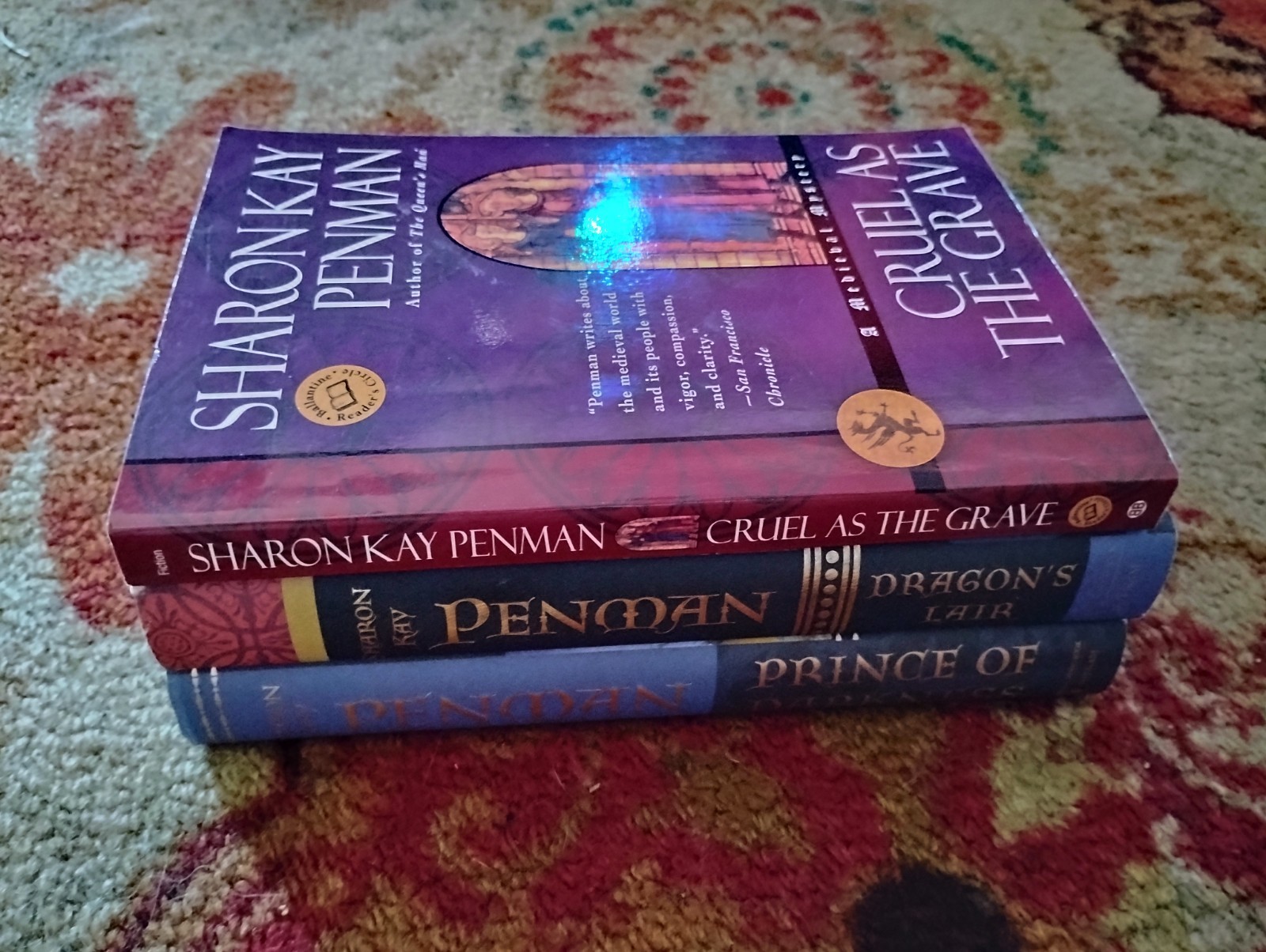 Lot of 3 HC PB by Sharon Kay Penman: Prince of Darkness, Dragon’s Lair, Cruel as