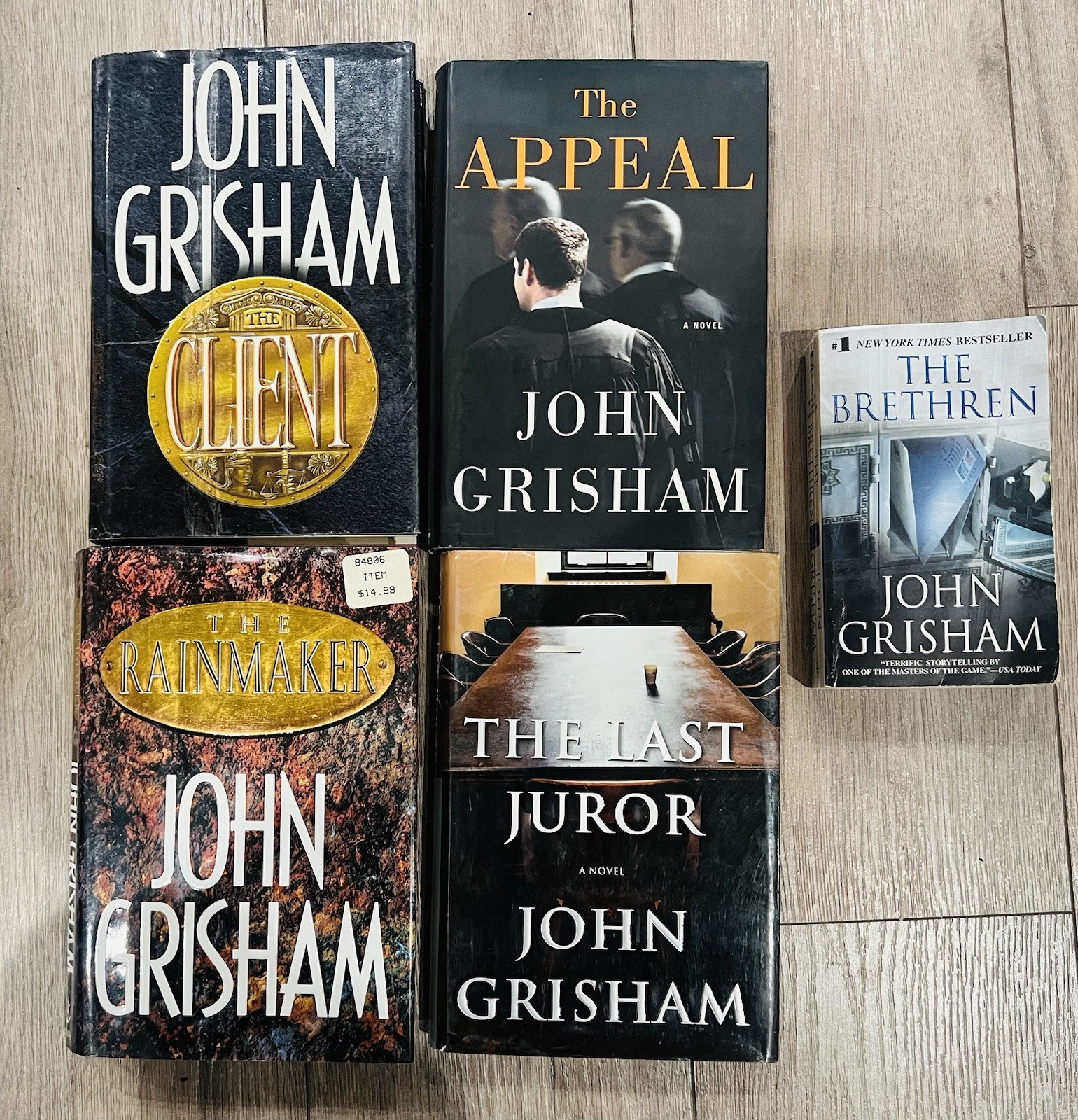 Lot of 5 John Grisham Books (4 Hard Cover W/Dust Jackets & 1 Paperback)