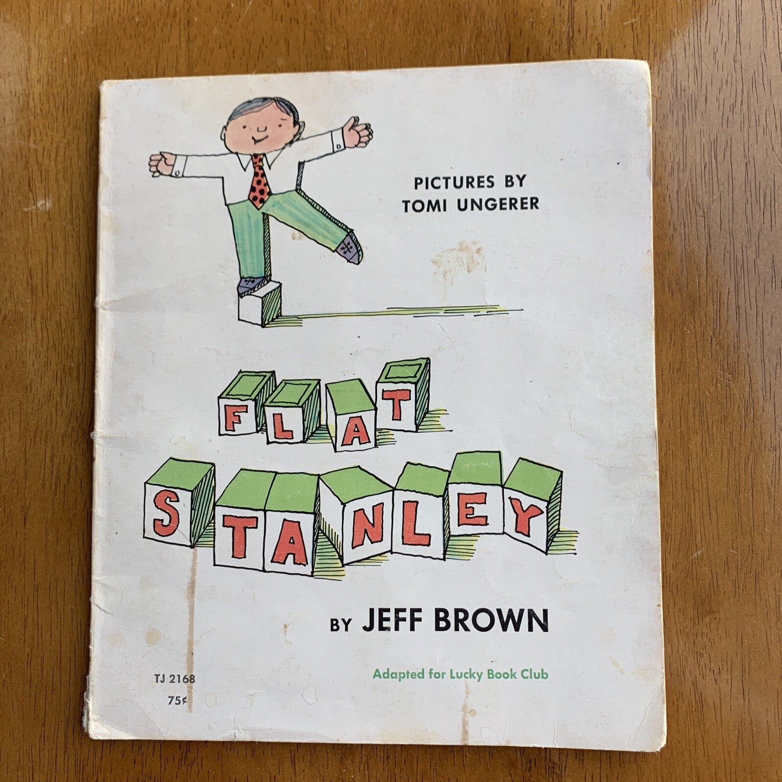 Flat Stanley by Jeff Brown P/B 1972 Pictures by Tomi Ungerer Lucky book club M