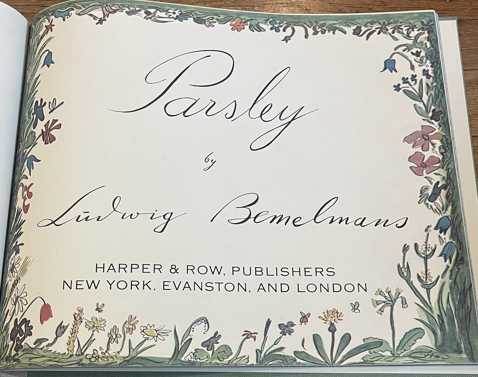 PARSLEY : by Ludwig Bemelmans : deer stag : hardcover : vintage