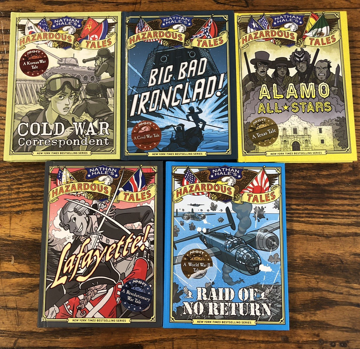 Lot of 5 Nathan Hales Hazardous Tales Books Illustrated History Hardcover