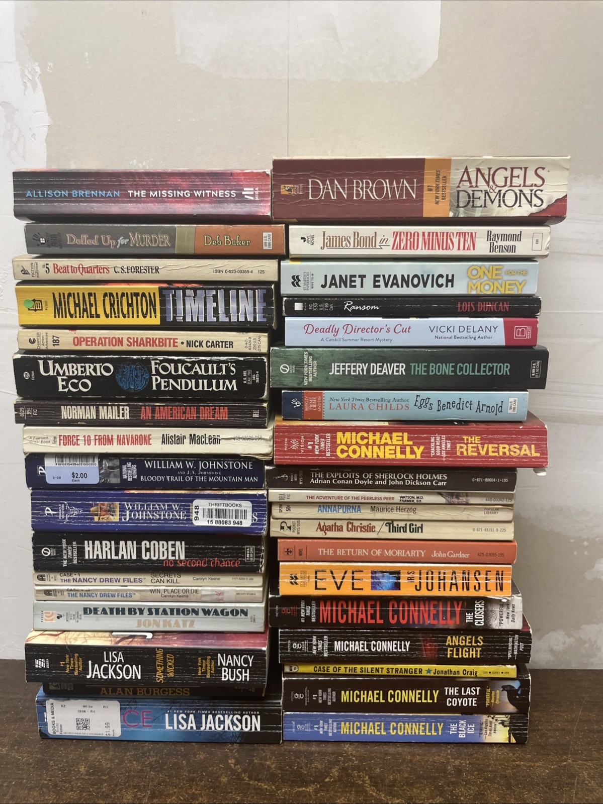 Mystery Thriller Suspense Book Lot 36 PB Vintage DETECTIVE Crime Fiction