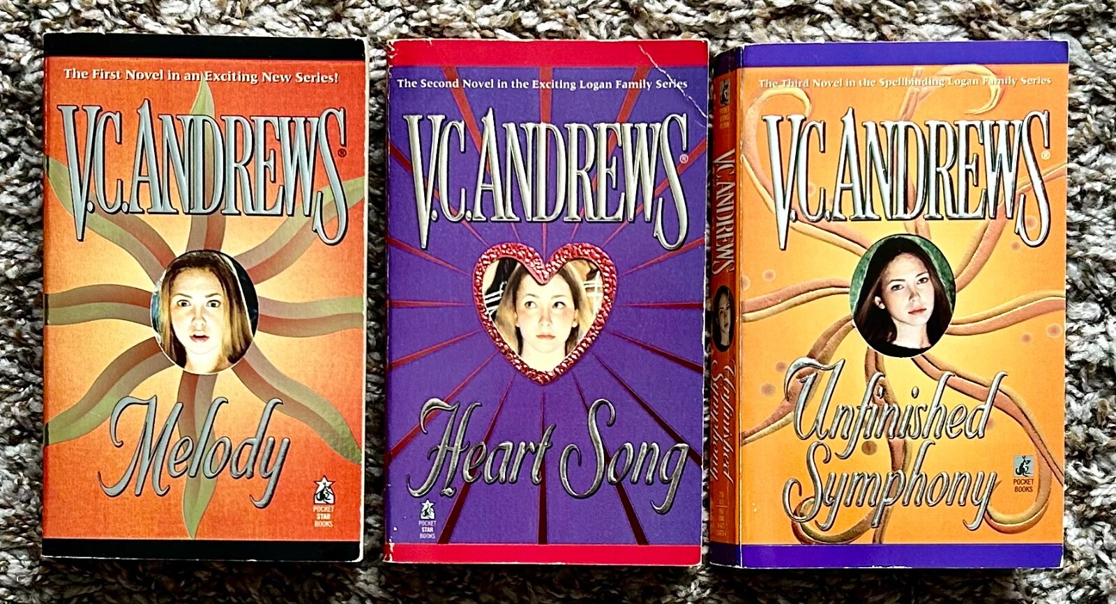V.C. Andrews Logan Family Series Books 1-3 ALL Keyhole 1st Edition Paperbacks