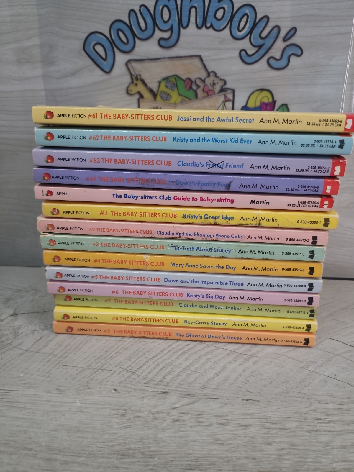 The Babysitters Club Paperback Book Lot #1-9, 61-64, Guide To Baby Sitting