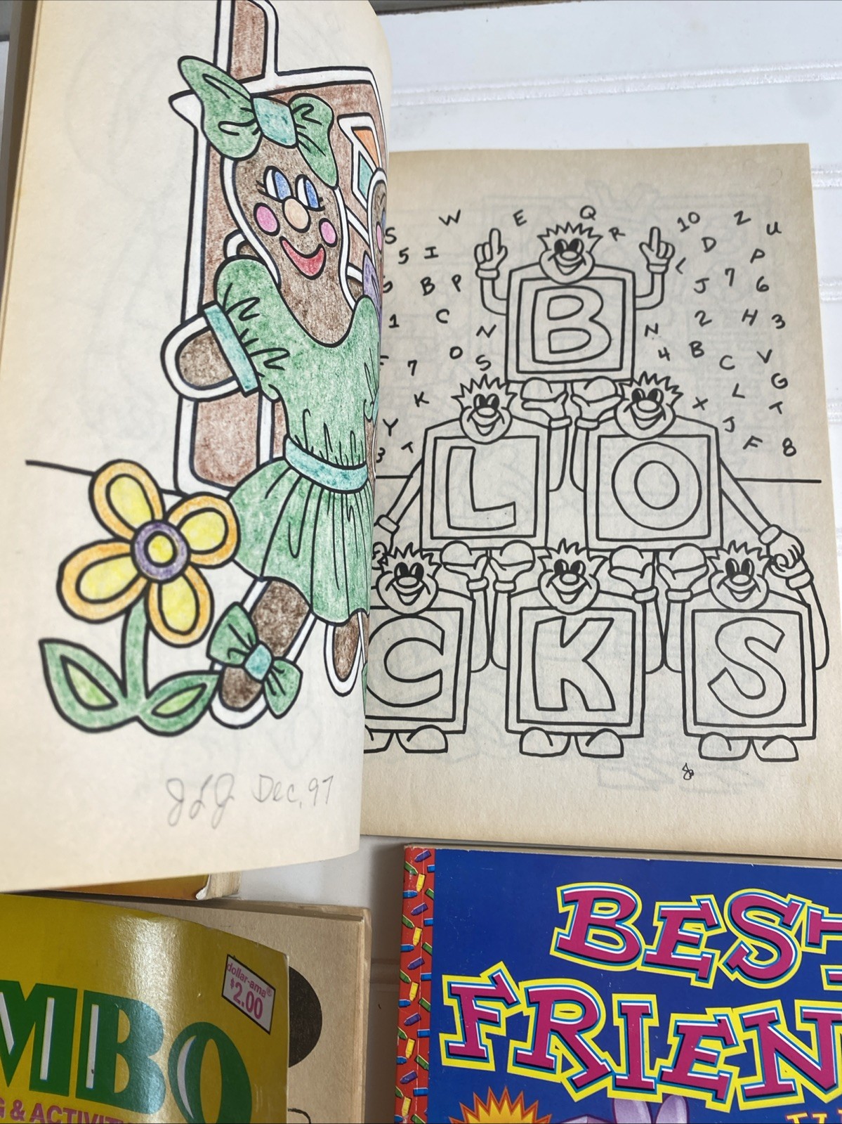 Vtg 80s-90s Coloring Book Lot