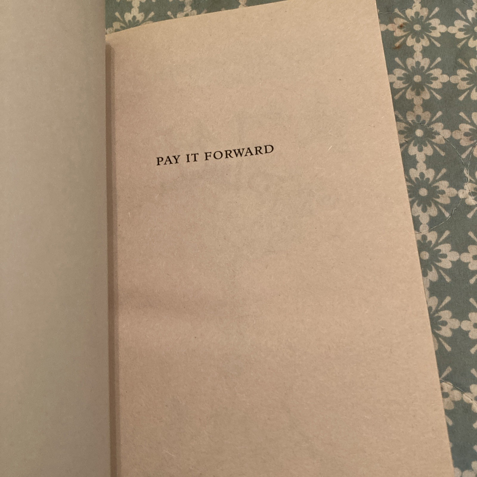Pay It Forward Scholasic School Book/Summer Reading