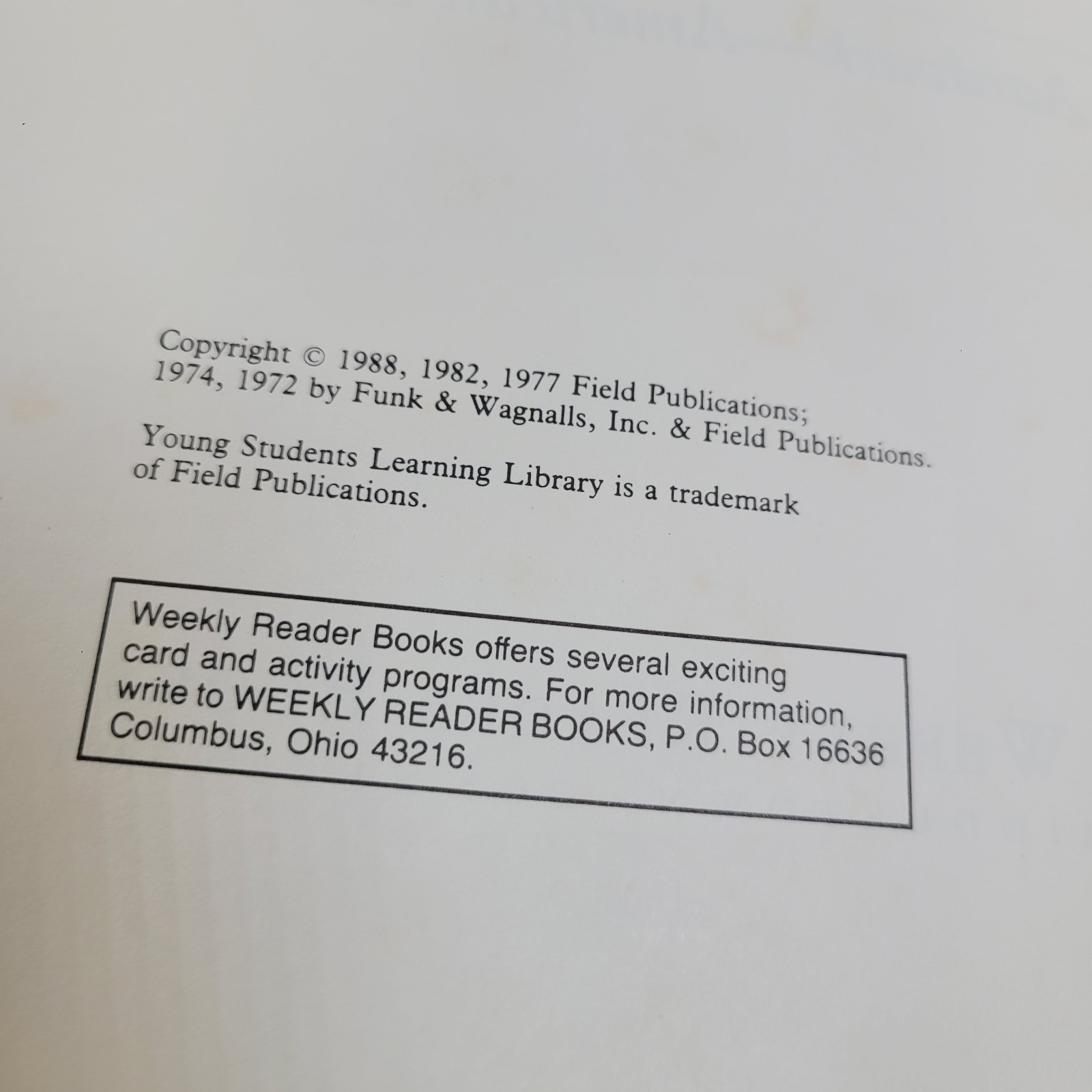 Young Students Learning Library Volume 1 1988 Kids Education
