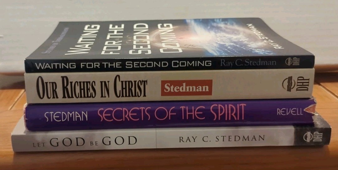 Lot 4 Ray C Stedman: Thessalonians, John 13-17, Job, Ephesians ~ GOOD+
