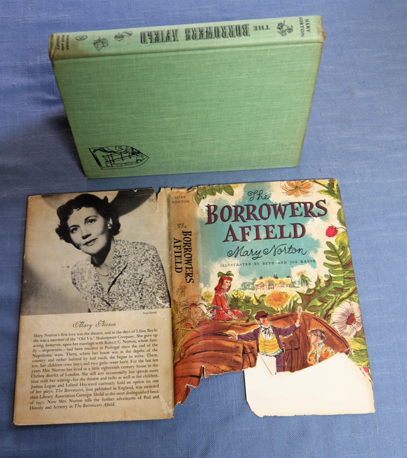 THE BURROWS AFIELD BY MARY NORTON 1936 HC/DJ ILLUS BY BETH AND JOE KRUSH 1st