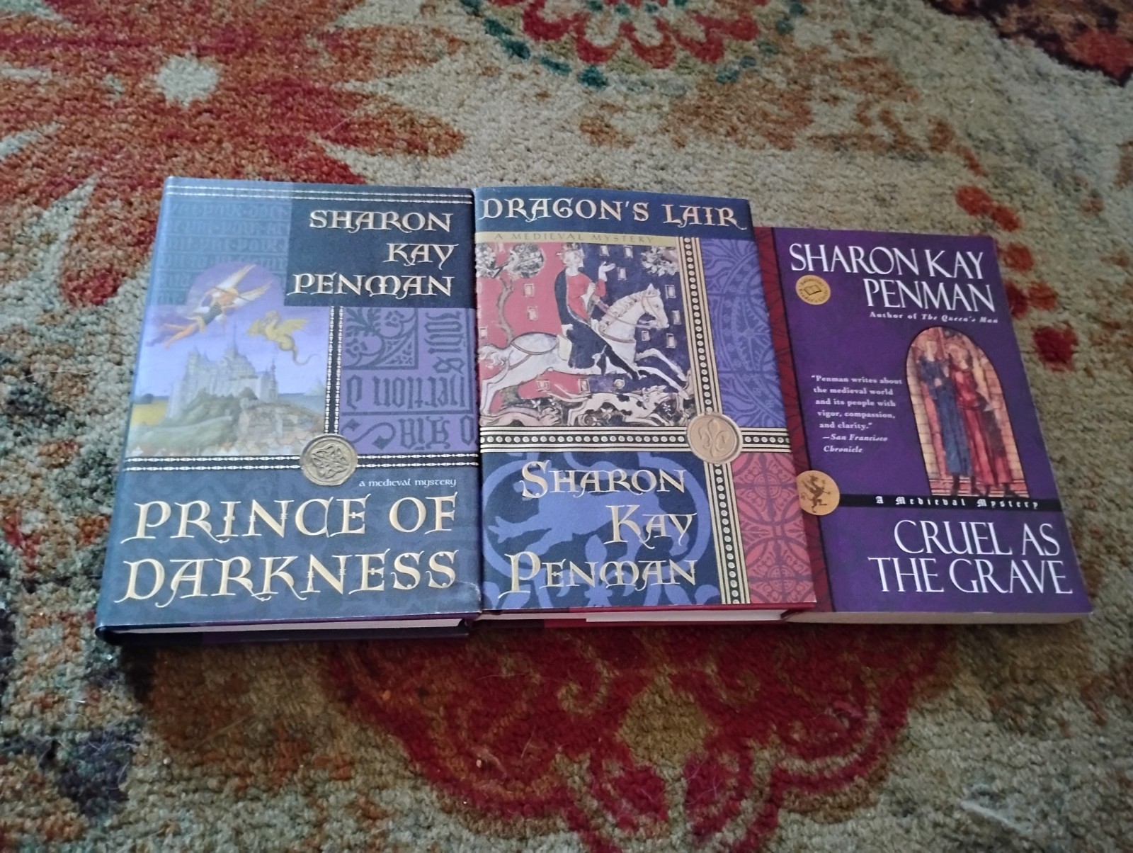 Lot of 3 HC PB by Sharon Kay Penman: Prince of Darkness, Dragon’s Lair, Cruel as