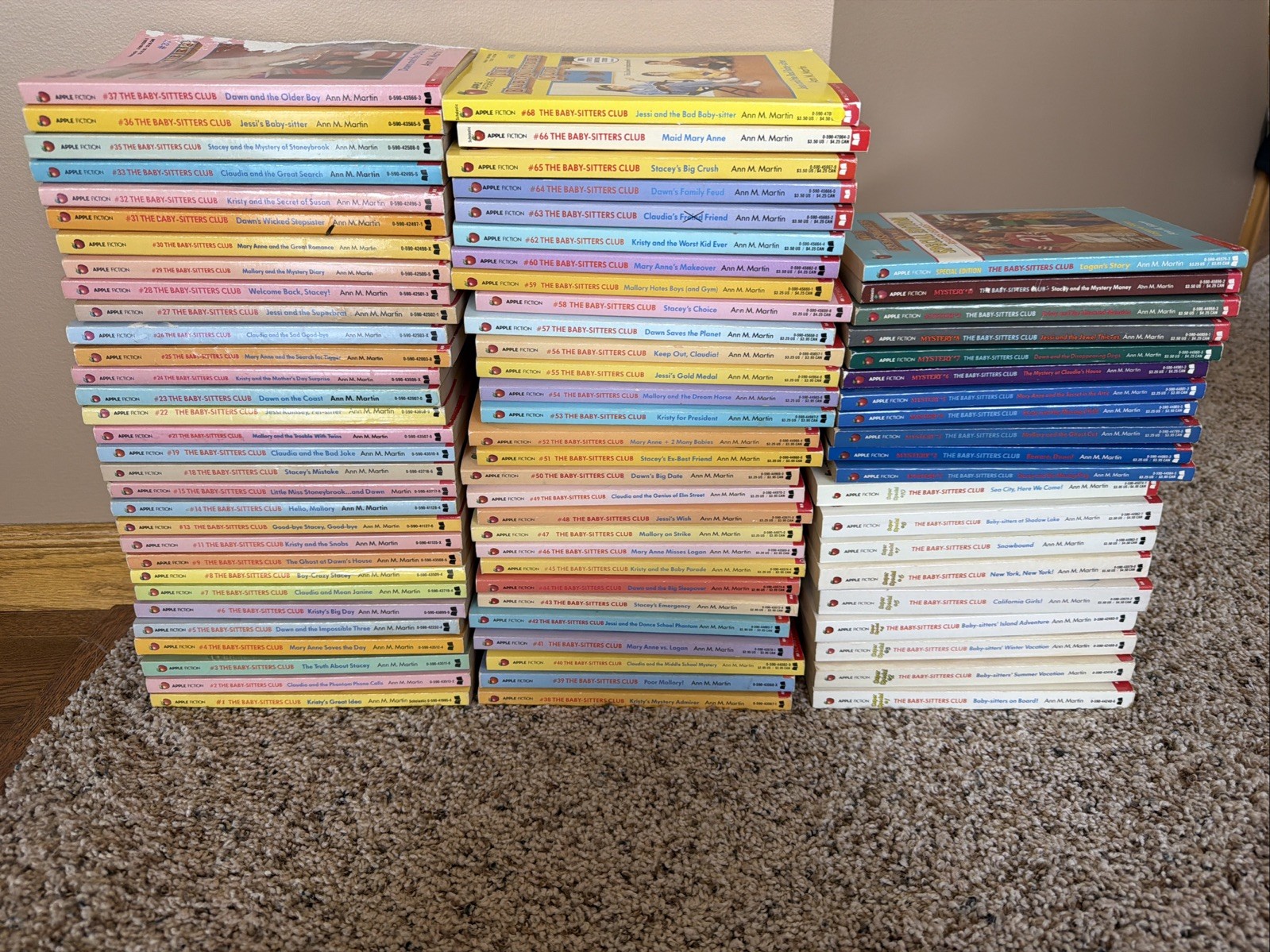 Lot of 80 Vintage Babysitters Club/Super Special/Mystery Books 1-68