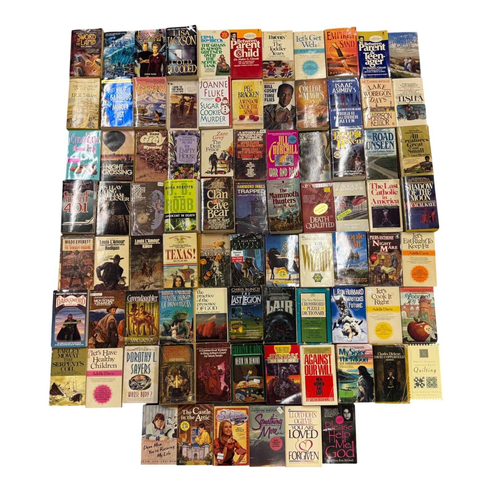 Lot of 83 Mixed Genre Vintage Books Collection Small softcover only