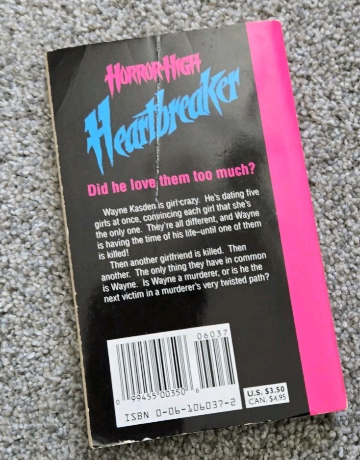 vintage horror high book YA series #3 Heartbreaker Nicholas Adams 1st Edition
