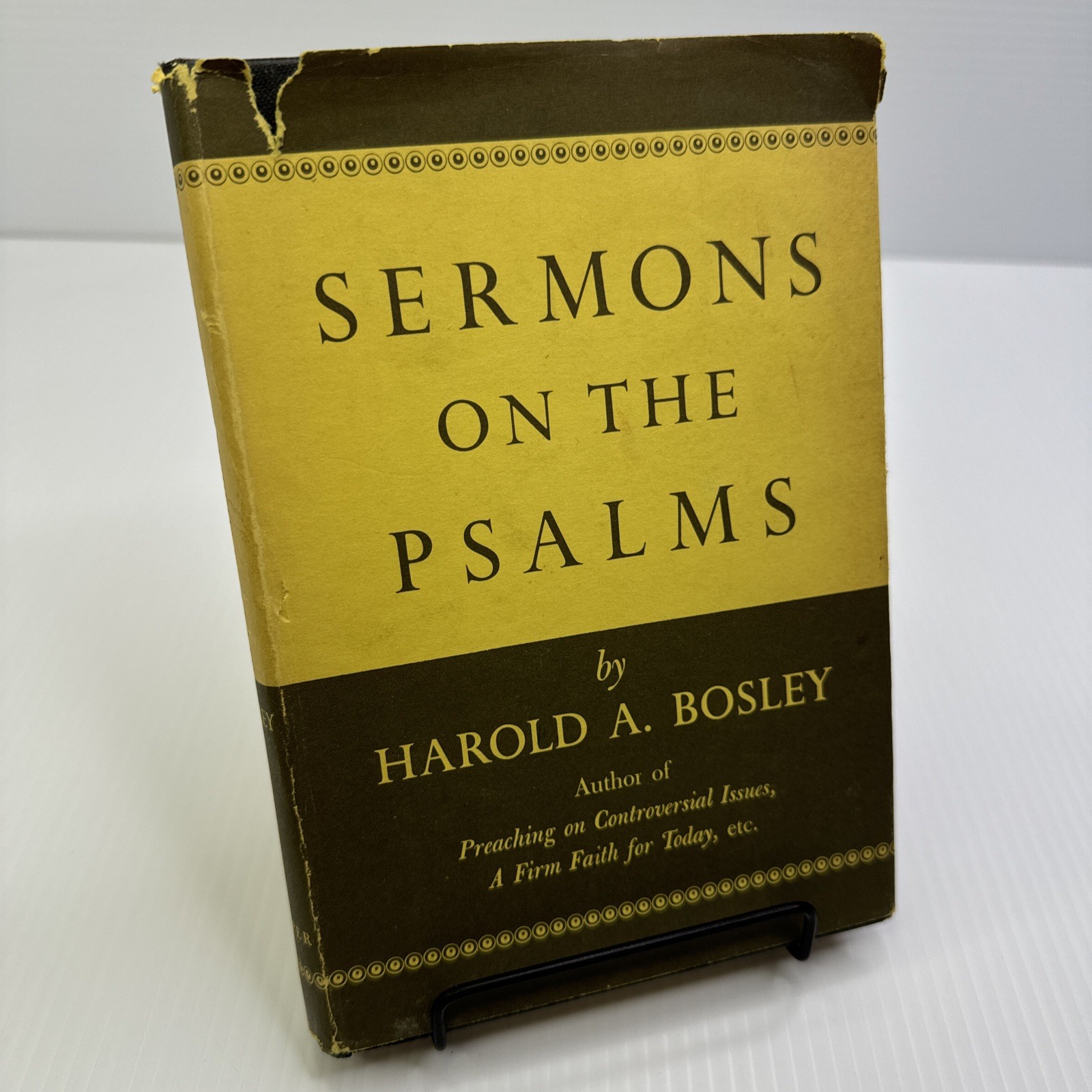 Sermons on the Psalms Harold A. Bosley 1956 HC Harper & Bros Vintage Christian